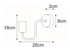 Sklep Kaja Nietuzinkowa, biała, metalowa lampa ścienna K-4043 PEKA | Kaja
