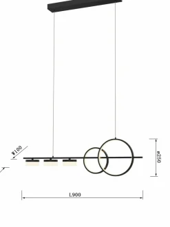Shop Nietuzinkowa lampa LED nad stół w salonie WF 7030-502 MESSINA | Kaja Żyrandole Nowoczesne