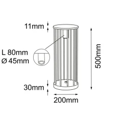 Sklep Kaja Nietuzinkowa lampa ogrodowa stojąca 50cm ANT 9906 HAGI | Kaja
