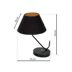 Sklep Kaja Nietuzinkowa lampa stołowa z czarnym abażurem MLP4914 z serii VICTORIA | Kaja Oś