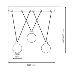 Best Sale Nietuzinkowa lampa wisząca z trzema kloszami MLP8818 z serii CAP Żyrandole Nowoczesne