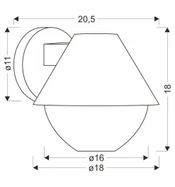 Sklep Kaja Nietuzinkowy kinkiet do oświetlenia elewacji 21-32256 HENDERA | Kaja