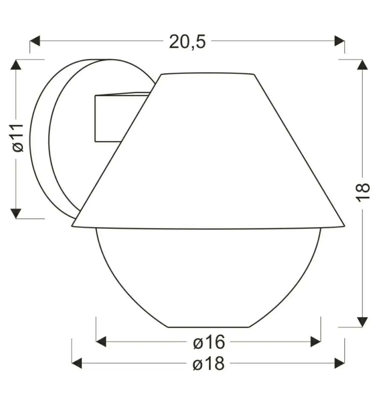 Sklep Kaja Nietuzinkowy kinkiet do oświetlenia elewacji 21-32256 HENDERA | Kaja