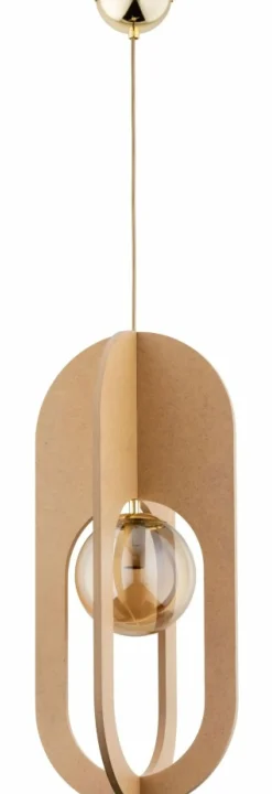 Cheap Nietypowa, designerska lampa wisząca z drewnem AL 61261 TERRA | Kaja Żyrandole Nowoczesne