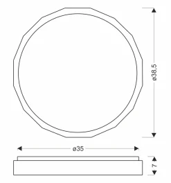 Sklep Kaja Niezwykły, ledowy plafon sufitowy do korytarza 13-17666 z serii CADIX | Kaja Ośw