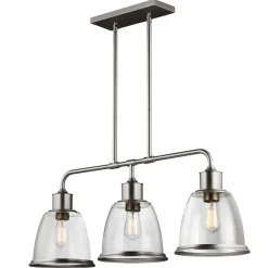 Sklep Kaja Niklowa lampa wisząca, trzy klosze FE-HOBSON-3P-SN z serii HOBSON