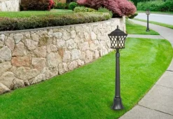 Sklep Kaja Niska, czarna latarnia ogrodowa w stylu retro 5294 TAY | Kaja