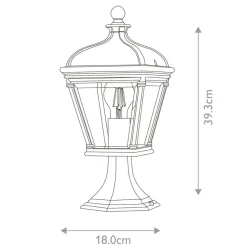 Sklep Kaja Niska lampa ogrodowa, cokołowa BAYVIEW-3M-BK z serii BAYVIEW