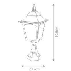 Sklep Kaja Niska lampa ogrodowa, wysokość 50 cm CP4-BLACK z serii CHAPEL