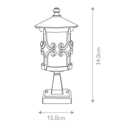 Sklep Kaja Niska lampka ogrodowa, gwint E27 BL12-BLACK z serii HEREFORD