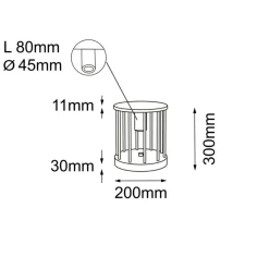 Sklep Kaja Niska, zewnętrzna lampa stojąca 30cm ANT 9905 HAGI | Kaja Oświetlenie
