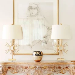 Sklep Kaja Nocna lampka stołowa z abażurem GN-SUN-KING-TL z serii SUN KING