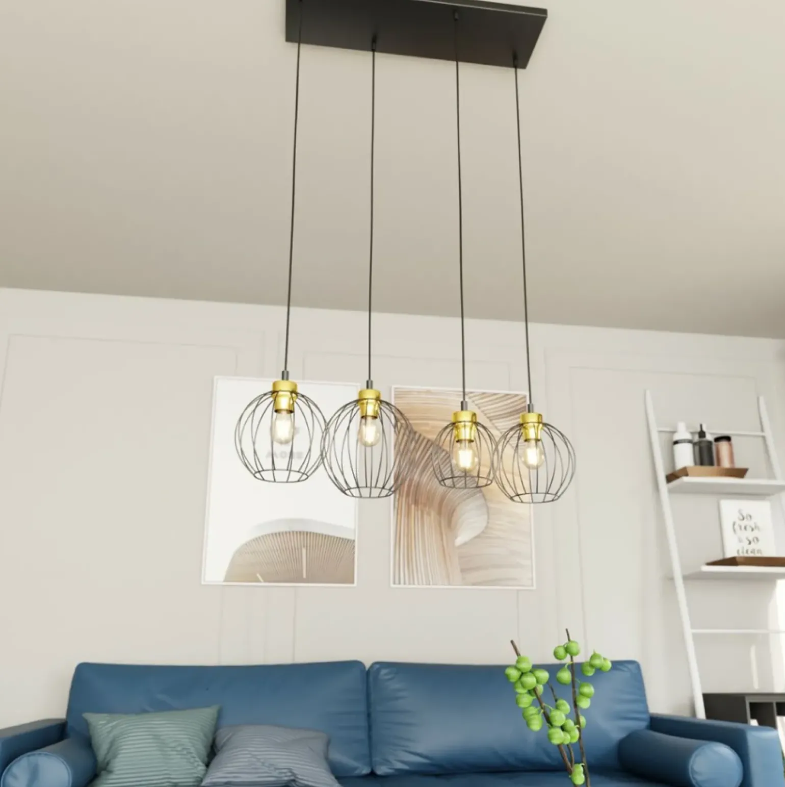 Best Nowoczena lampa wisząca z regulowaną wysokością 1368/4 z serii NANDO Żyrandole Nowoczesne