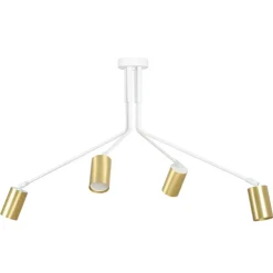 Store Nowoczesna biała lampa sufitowa z reflektorami 656/4 | Kaja Żyrandole Nowoczesne