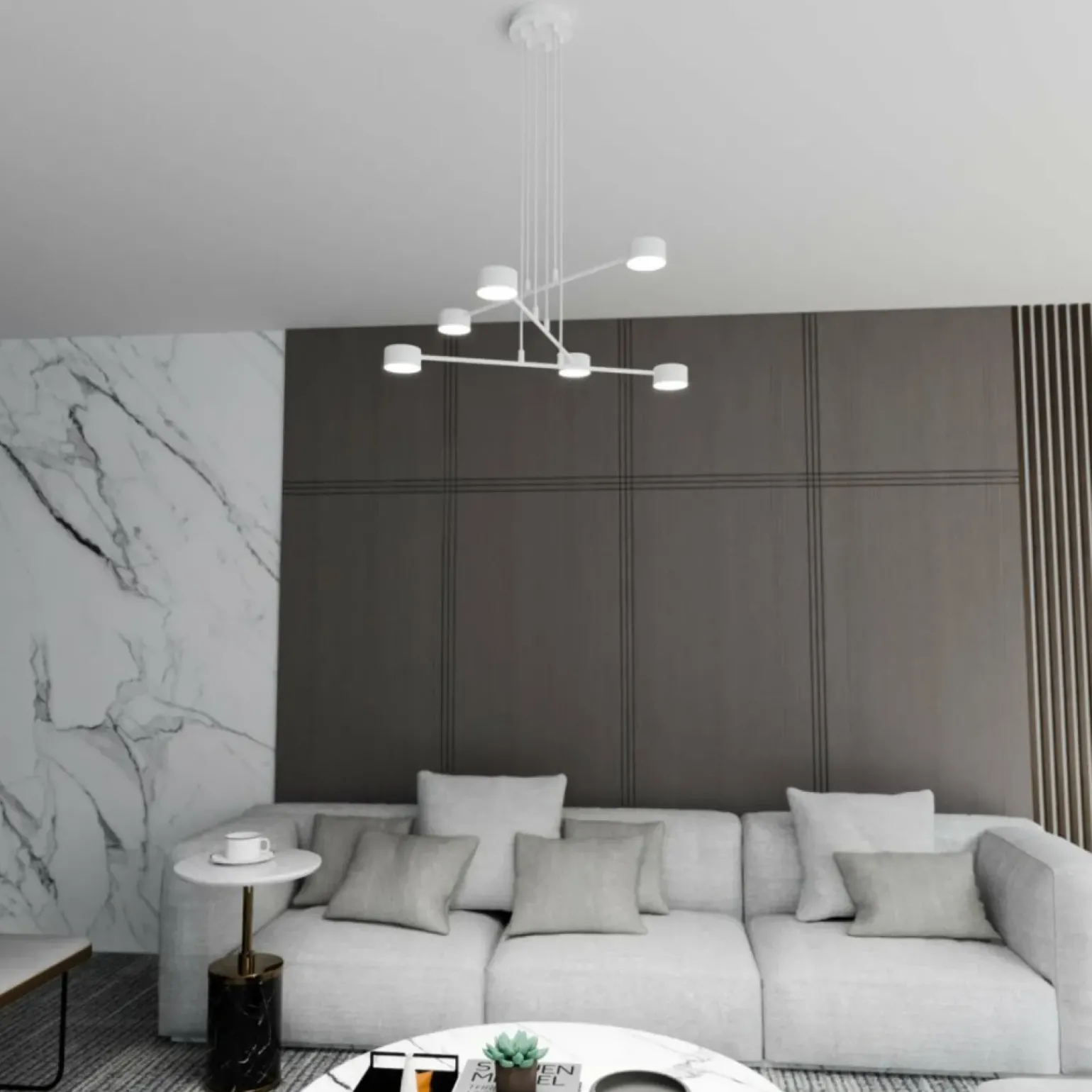 Cheap Nowoczesna, biała lampa wisząca do salonu 1340/6 MODUS | Kaja Żyrandole Nowoczesne