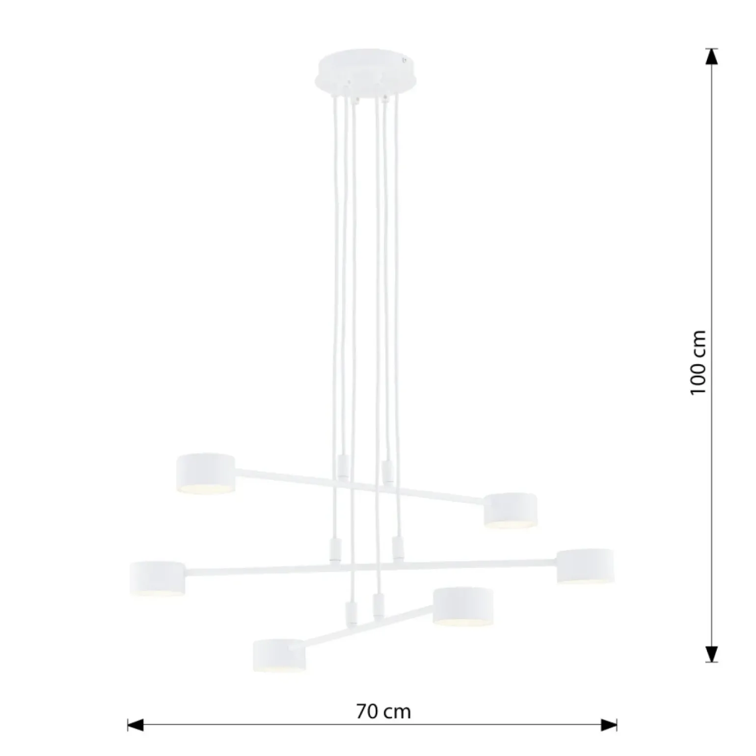 Cheap Nowoczesna, biała lampa wisząca do salonu 1340/6 MODUS | Kaja Żyrandole Nowoczesne