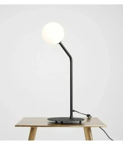 Sklep Kaja Nowoczesna, czarna lampka do loftowej sypialni 1064B1 z serii PURE