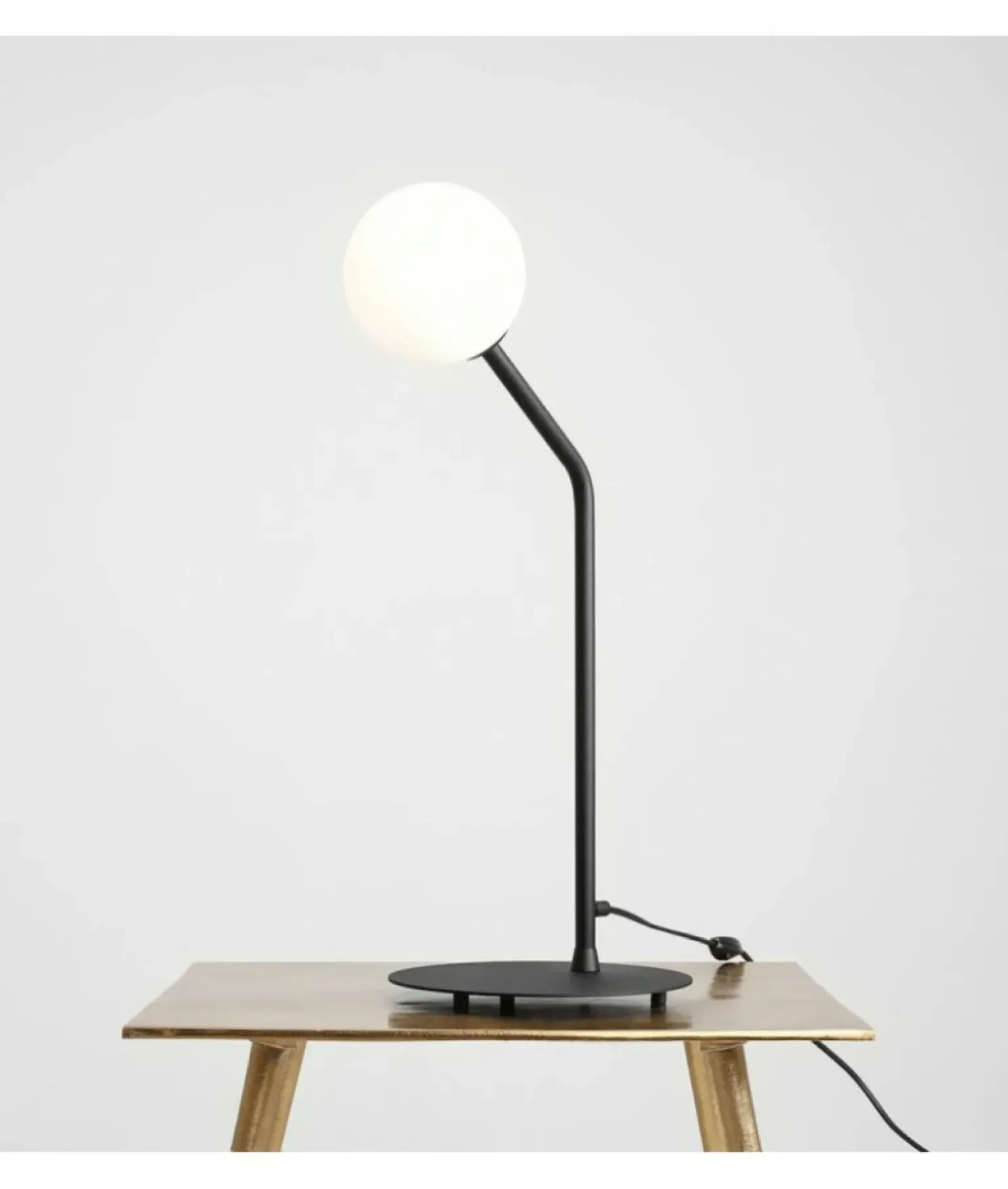 Sklep Kaja Nowoczesna, czarna lampka do loftowej sypialni 1064B1 z serii PURE