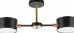 Cheap Nowoczesna czarno złota lampa sufitowa 3020/2 BL TR | Kaja Oświetlenie Żyrandole Nowoczesne