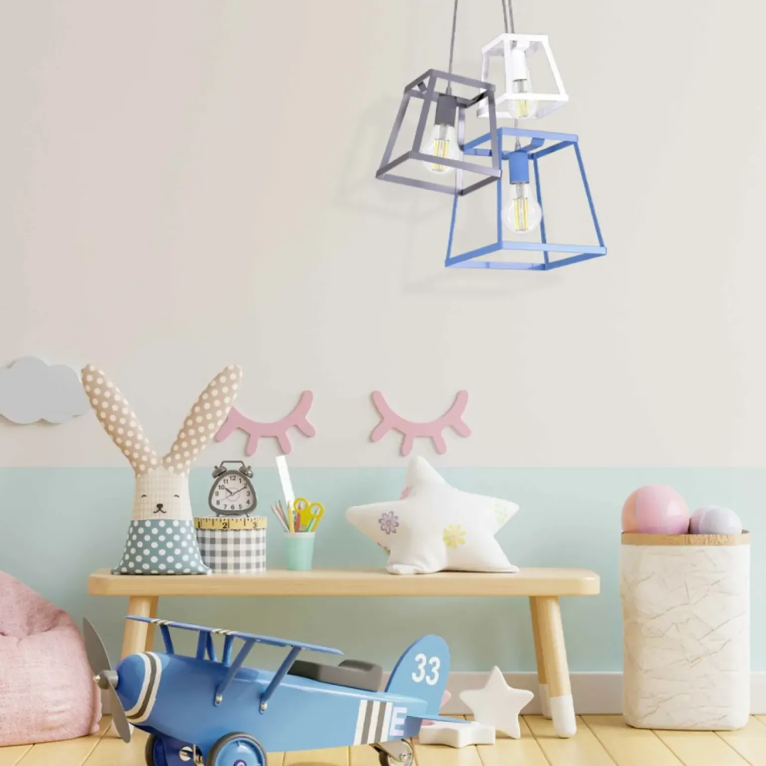 Fashion Nowoczesna, dziecięca lampa wisząca K-4132 TEDY | Kaja Oświetlenie Żyrandole Nowoczesne