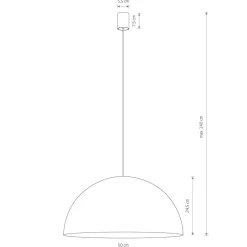 Cheap Nowoczesna, kopułowa lampa wisząca ⌀50cm 10703 HEMISPHERE | Kaja Żyrandole Nowoczesne