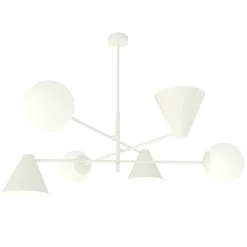 Cheap Nowoczesna lampa do oświetlenia salonu 1348/6 HERMES 6 WHITE | Kaja Żyrandole Nowoczesne