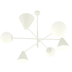 Cheap Nowoczesna lampa do oświetlenia salonu 1348/6 HERMES 6 WHITE | Kaja Żyrandole Nowoczesne