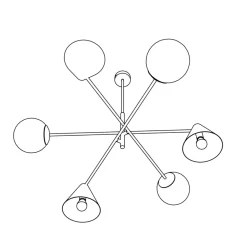 Cheap Nowoczesna lampa do oświetlenia salonu 1348/6 HERMES 6 WHITE | Kaja Żyrandole Nowoczesne