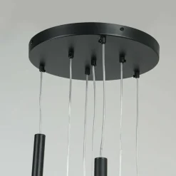 Cheap Nowoczesna lampa do stylowego salonu LP-894/7P BK z serii LUNGO | Kaja Żyrandole Nowoczesne