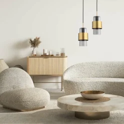 Cheap Nowoczesna lampa nad blat kuchenny LP-866/1P L SM/GD z serii MIELE Żyrandole Nowoczesne