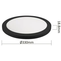 Sklep Kaja Nowoczesna lampa pod- i natynkowa LP-330/1C 4BK YORK | Kaja