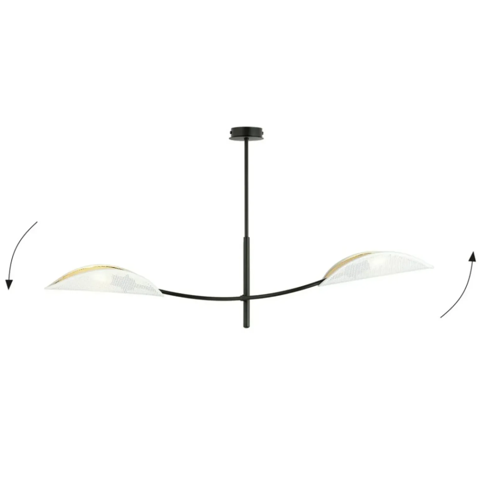 Store Nowoczesna lampa sufitowa do sypialni 1107/2 LOTUS | Kaja Oświetlenie Żyrandole Nowoczesne