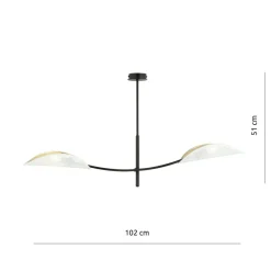Store Nowoczesna lampa sufitowa do sypialni 1107/2 LOTUS | Kaja Oświetlenie Żyrandole Nowoczesne