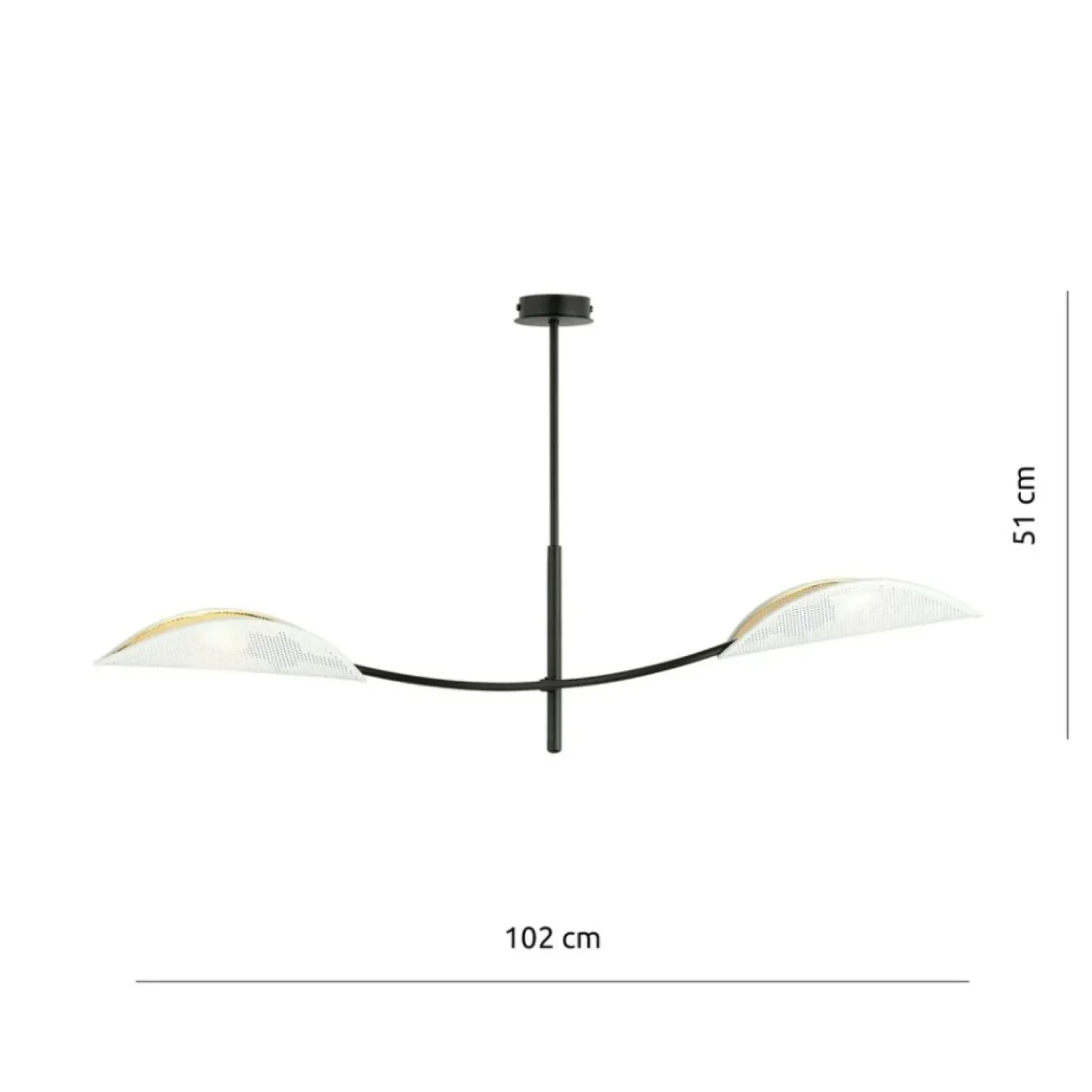 Store Nowoczesna lampa sufitowa do sypialni 1107/2 LOTUS | Kaja Oświetlenie Żyrandole Nowoczesne