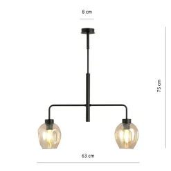 Best Nowoczesna lampa sufitowa do kuchni 1165/2 LUKKA | Kaja Oświetlenie Żyrandole Nowoczesne