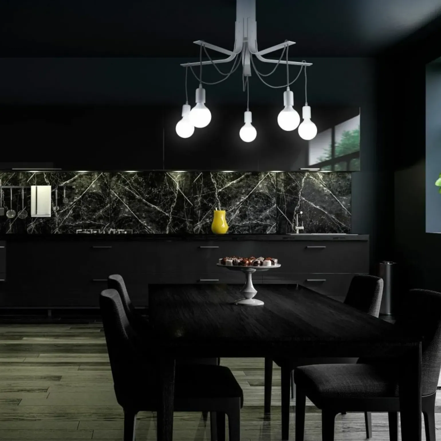 Best Nowoczesna lampa sufitowa do salonu 67983 BORNHOLM | Kaja Oświetlenie Żyrandole Nowoczesne