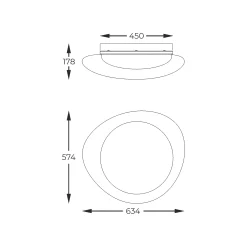 Sklep Kaja Nowoczesna lampa sufitowa LED do kuchni FM2201001-570 AURA | Kaja