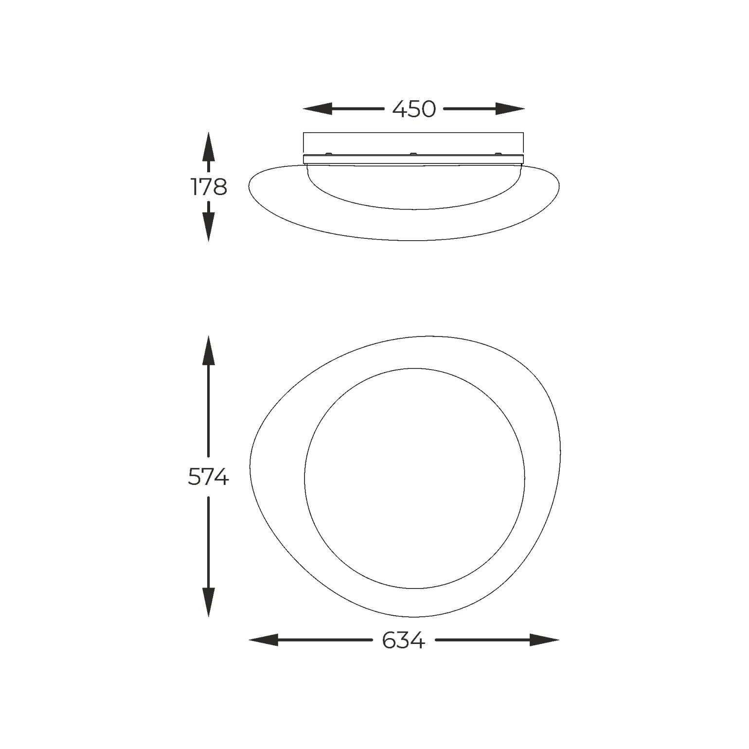 Sklep Kaja Nowoczesna lampa sufitowa LED do kuchni FM2201001-570 AURA | Kaja