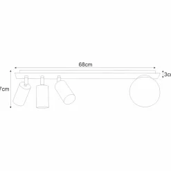 Store Nowoczesna lampa sufitowa z regulowanymi tubami K-4136 | Kaja Żyrandole Nowoczesne