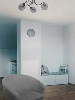 Best Sale Nowoczesna lampa sufitowa, grafitowe klosze na E27 K-5195 z serii SARA Żyrandole Nowoczesne