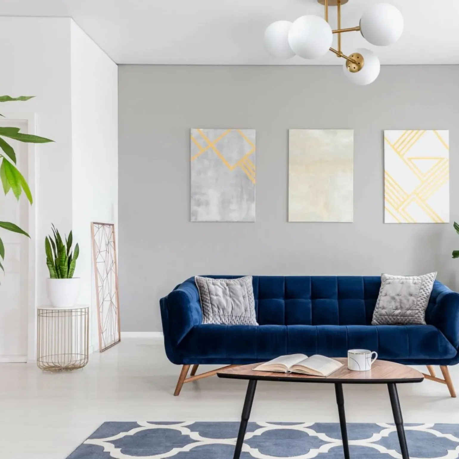 Hot Nowoczesna lampa sufitowa do sypialni LP-1345/4P GD z serii ROMA Żyrandole Nowoczesne