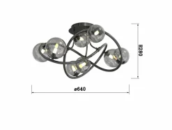 Store Nowoczesna lampa sufitowa do salonu WF 9014-805 NANCY | Kaja Żyrandole Nowoczesne