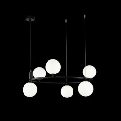 Store Nowoczesna lampa wisząca do kuchni MOD013PL-06B RING | Kaja Żyrandole Nowoczesne