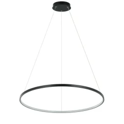 Online Nowoczesna lampa wisząca koło ⌀66cm LP-909/1P M BK CCT RING | Kaja Żyrandole Nowoczesne
