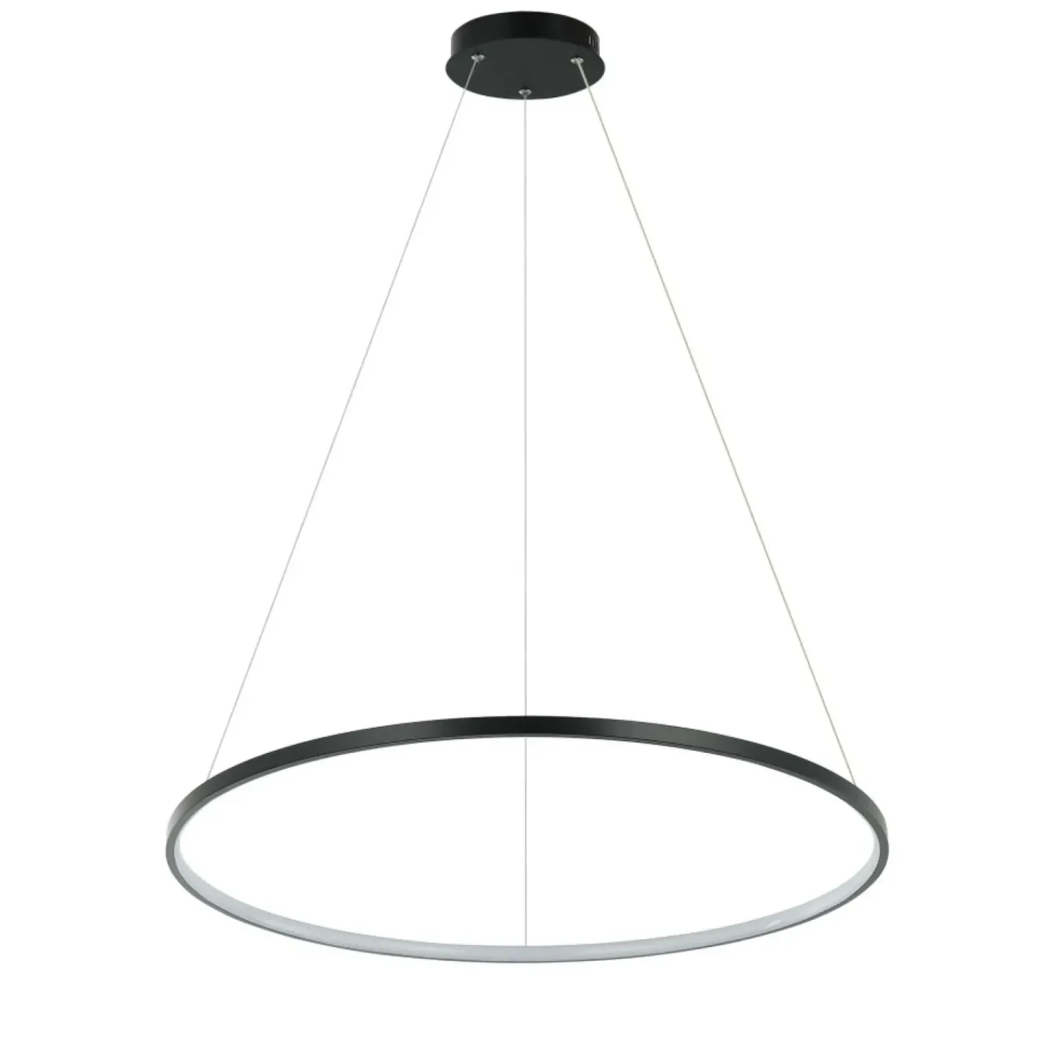 Online Nowoczesna lampa wisząca koło ⌀66cm LP-909/1P M BK CCT RING | Kaja Żyrandole Nowoczesne