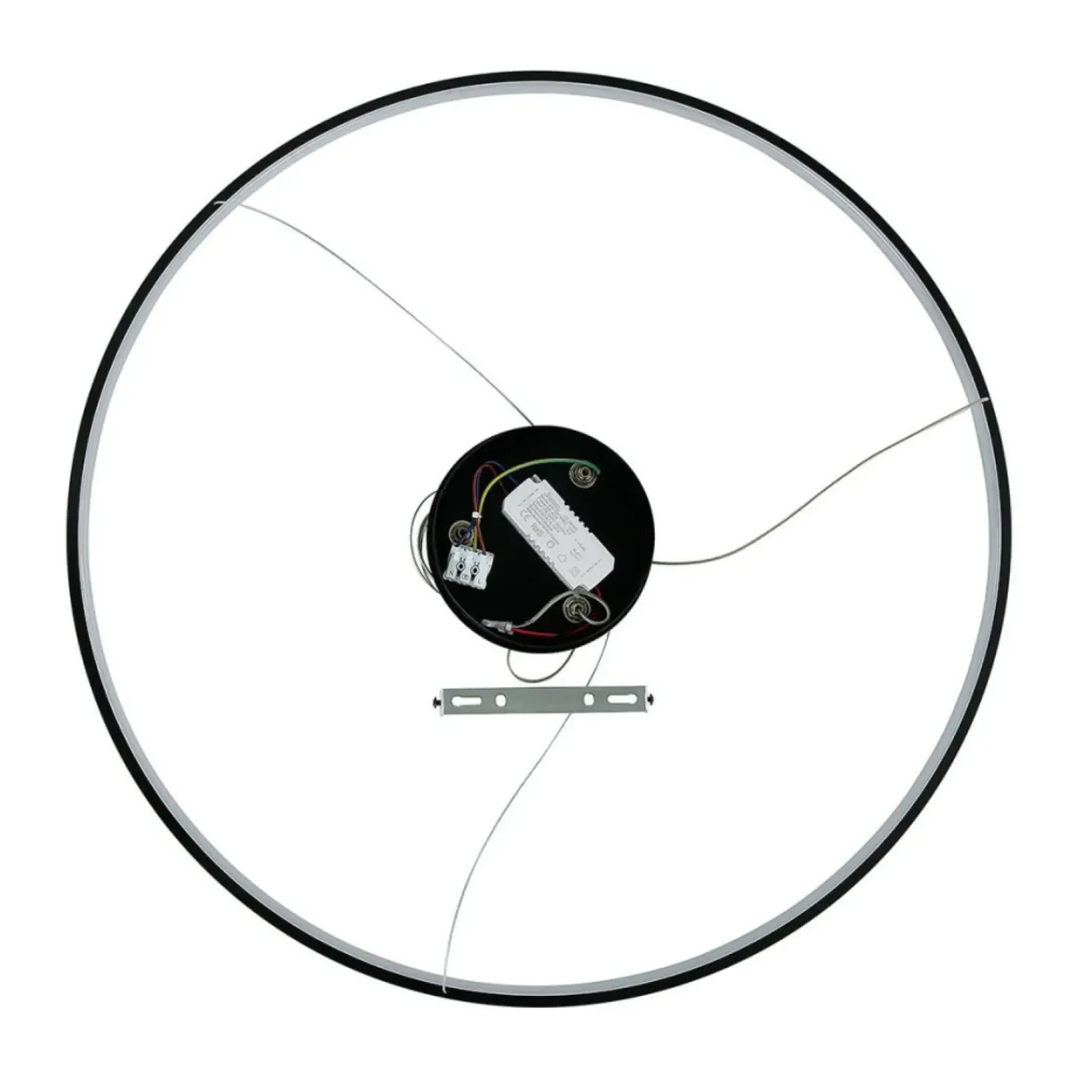 Online Nowoczesna lampa wisząca koło ⌀66cm LP-909/1P M BK CCT RING | Kaja Żyrandole Nowoczesne