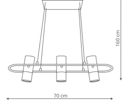 Flash Sale Nowoczesna lampa wisząca nad stół LP-1111/3P BOVINO | Kaja Oświetlenie Żyrandole Nowoczesne