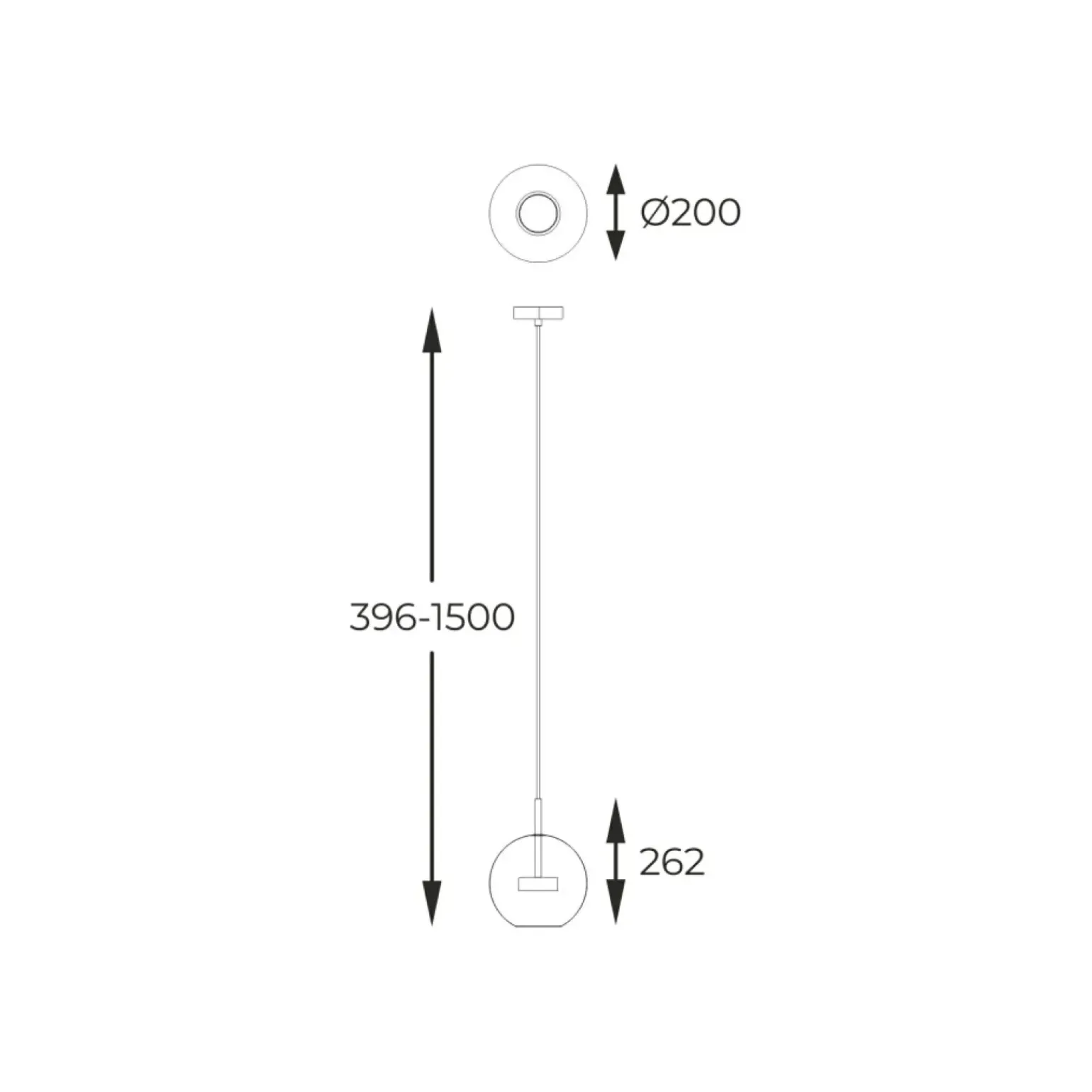 Best Nowoczesna lampa wisząca nad wyspę P0428-01J-F4AC ENCELADUS | Kaja Żyrandole Nowoczesne