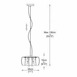 Flash Sale Nowoczesna lampa wisząca P0076-03E-F4FZ CRYSTAL| Kaja Oświetlenie Żyrandole Nowoczesne