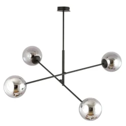 Best Nowoczesna lampa wisząca z grafitowymi kloszami 1167/4 LINEAR | Kaja Żyrandole Nowoczesne